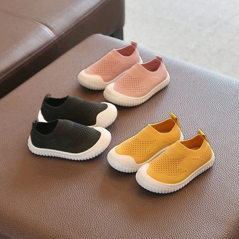 2019 Осенняя обувь для малышей Повседневная сетчатая мальчиков и девочек Удобная