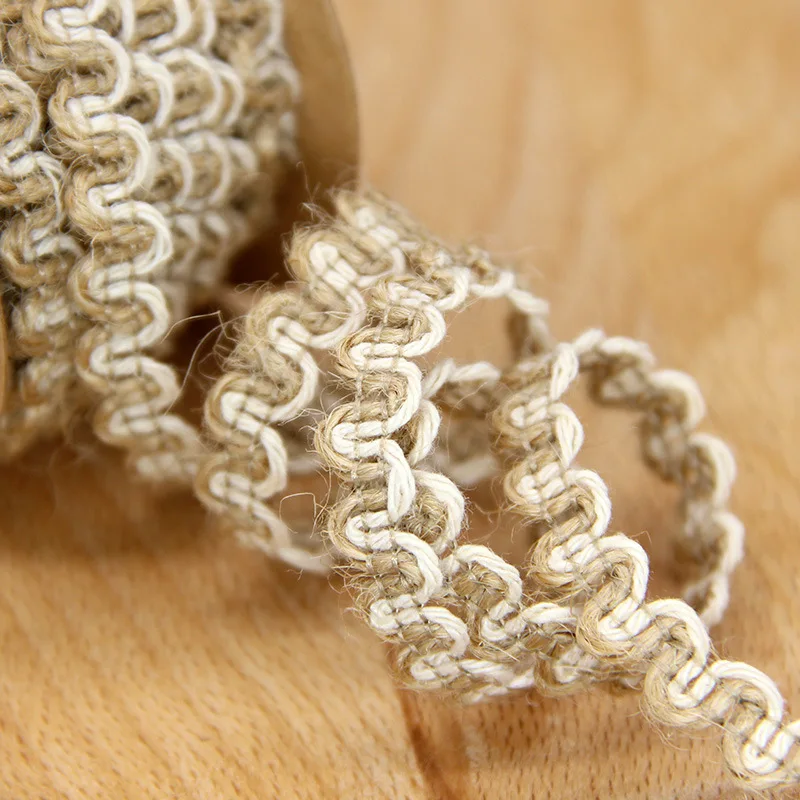 Винтажная джутовая лента 5 мм х м из джута для творчества Подарочная коробка