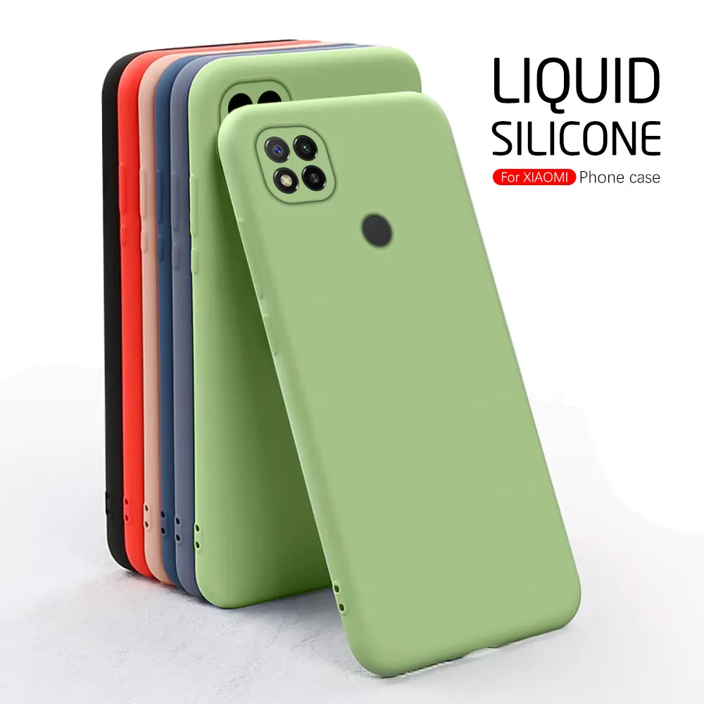 Жидкий силиконовый чехол для телефона Xiaomi Redmi 9C NFC 3D Защита камеры Мягкий на Xiomi Red