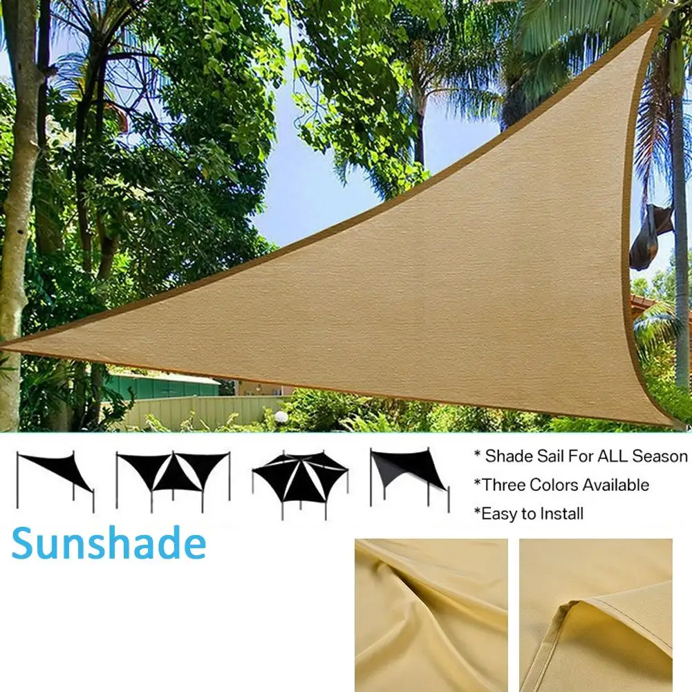 

HDPE Breathable Triangular Sunshade Cover Foldable Portable Garden Sunscreen Awning Durable Sun Sail Shade Garden Supplies