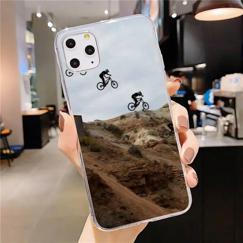 

Amazing mountain bike Bicycle MTB design Phone Case Transparent soft For iphone 5 se 6 6s 7 8 11 12 plus mini x xs xr pro max