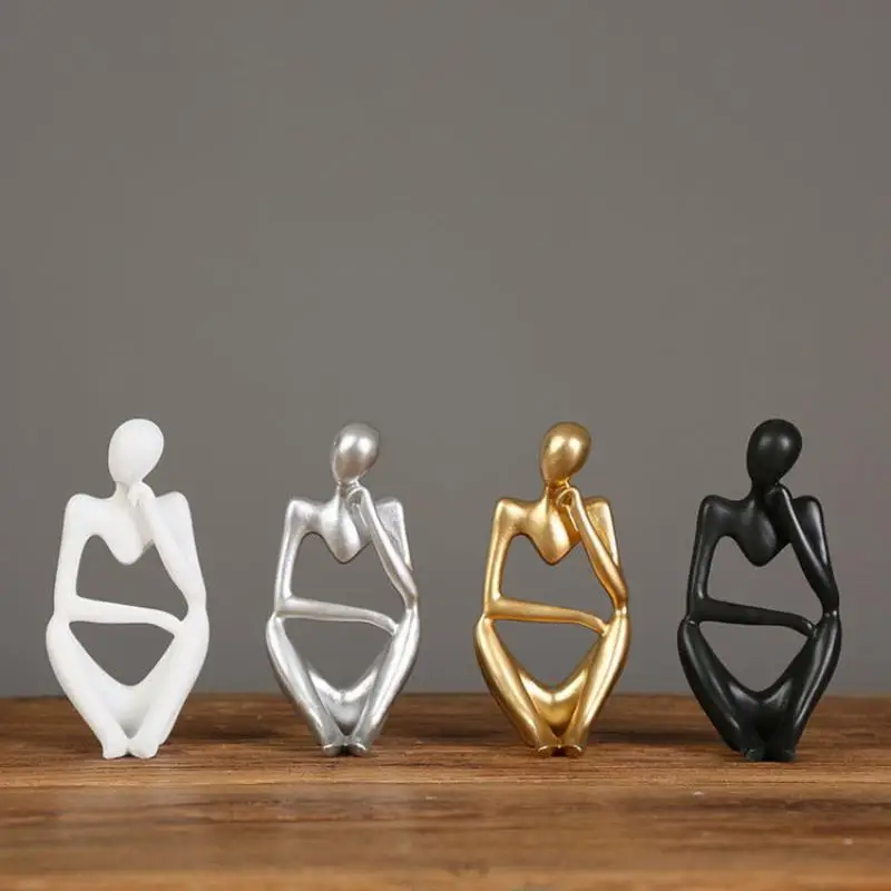 Nordic Abstract Thinker Statue Resin Figurine Office Home Decoration Desktop Decor Handmade Crafts Sculpture Modern Art Ornament | Дом и сад