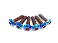 6pcs burning blue m8x30mm x 1 25pitch titanium bolts ti hex socket disc brake rotor screws fasteners for motorcycle