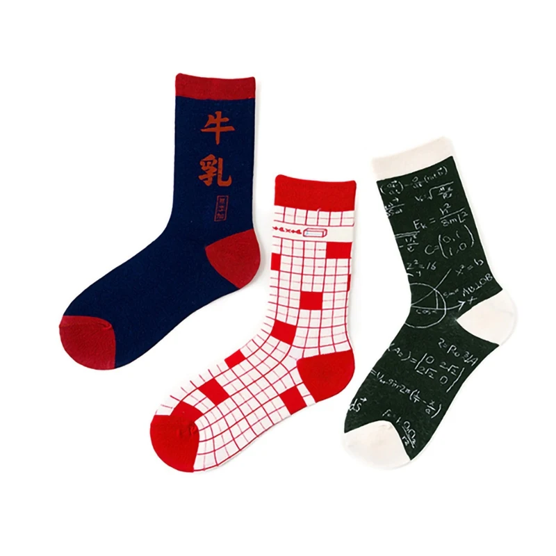 Мужские и женские цветные хлопчатобумажные носки для Рождественский подарок