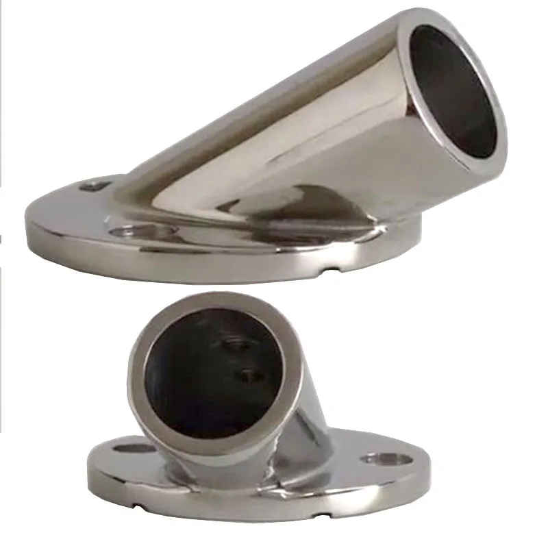 

1Pc Hand Rail Fittings Tube For Yachts Pipe Round Tube Base For Yachts Stainless Steel Marine Boat 30 Degree Round Base 100% New