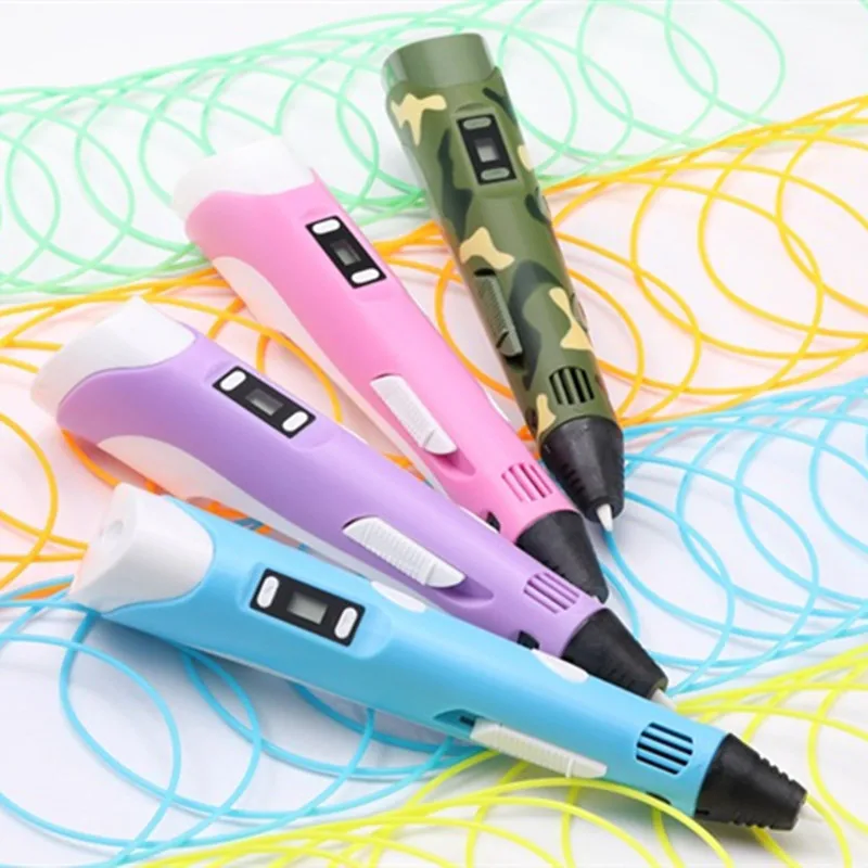 

3D Printing Pen DIY Graffiti Drawing Painting Tool Adjustable Temperature with USB Cable PLA Filament Educational Toy for Kids