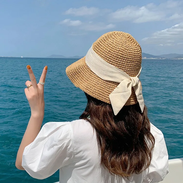 

Hat Female Summer Sun Protection Sun Hat New 2021 Internet Celebrity Ins Trendy Korean Style All-Matching UV-Proof Straw Hat