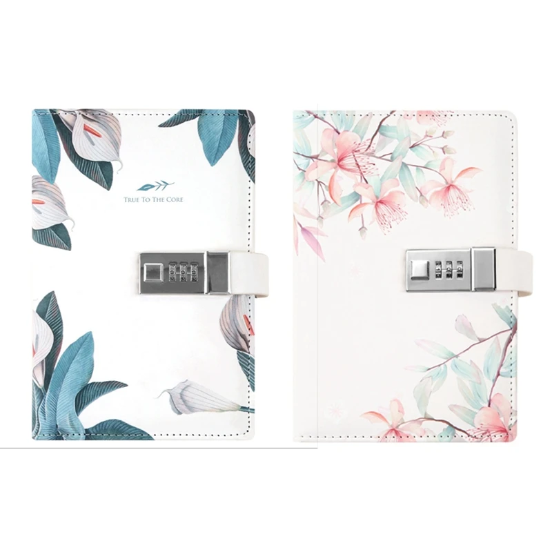 2x блокнот Sub Тетрадь дневник с замком руки замок паролем Калла Лилия и