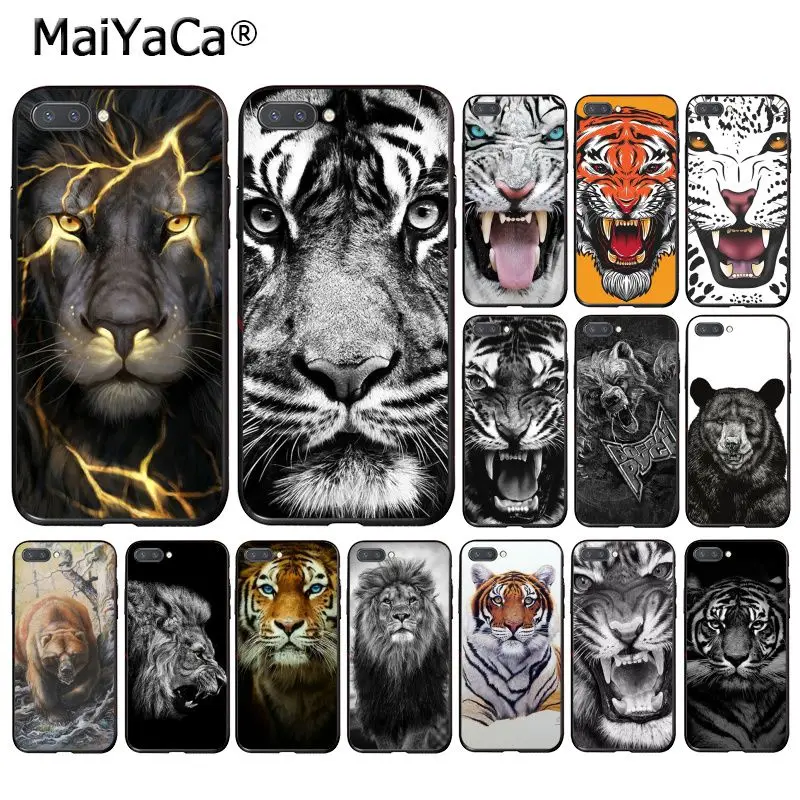 MaiYaCa русский медведь тигр лев чехол для телефона Huawei Honor 8X 9 10 20 Lite 7A 5A 7C 10i 8C