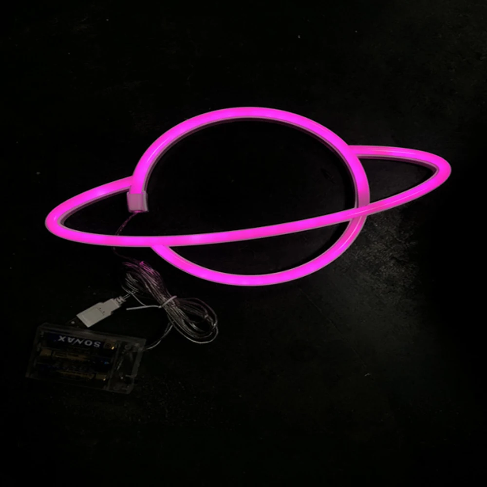 Неоновый светодиодный светильник яркая креативная ночник с планетами на