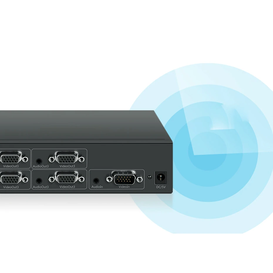 Разветвитель VGA 1080P Премиум 4-портовый разветвитель с аудио 1 в 4 выход для ПК