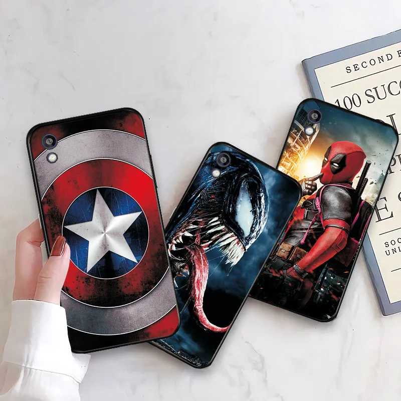Для Huawei Y5 чехол Капитан Америка черный ТПУ чехол для Huawei Honor 8S задняя крышка Y6 Y7 Y9 чехол для Honor 8X 8C 7S 7X