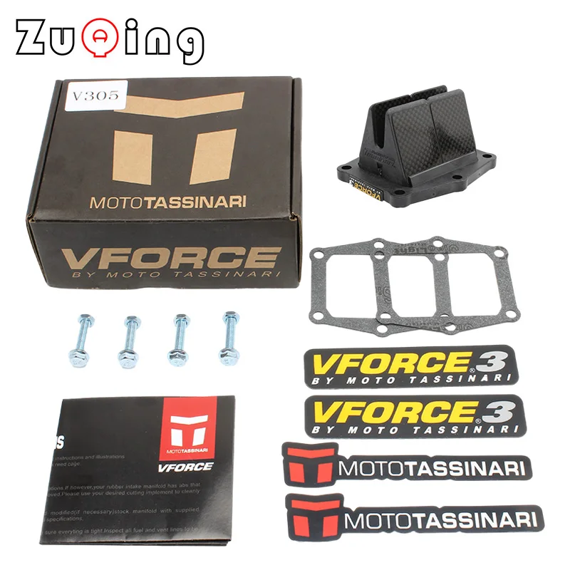 

V305A Reed Valve Fit For HONDA 1986-2001 CR250R Carbon Fiber Motorcycle Reed Valve System Set Block CR 250 MX Racing