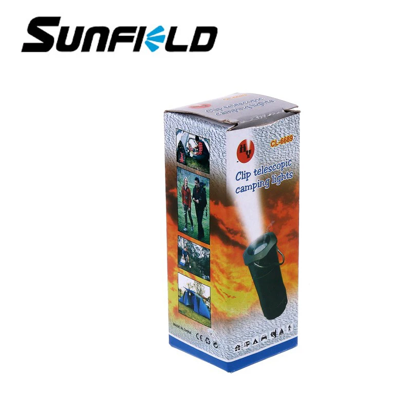 Переносная алюминиевая мини вспышка Sunfield T6 3 режима работы водонепроницаемый
