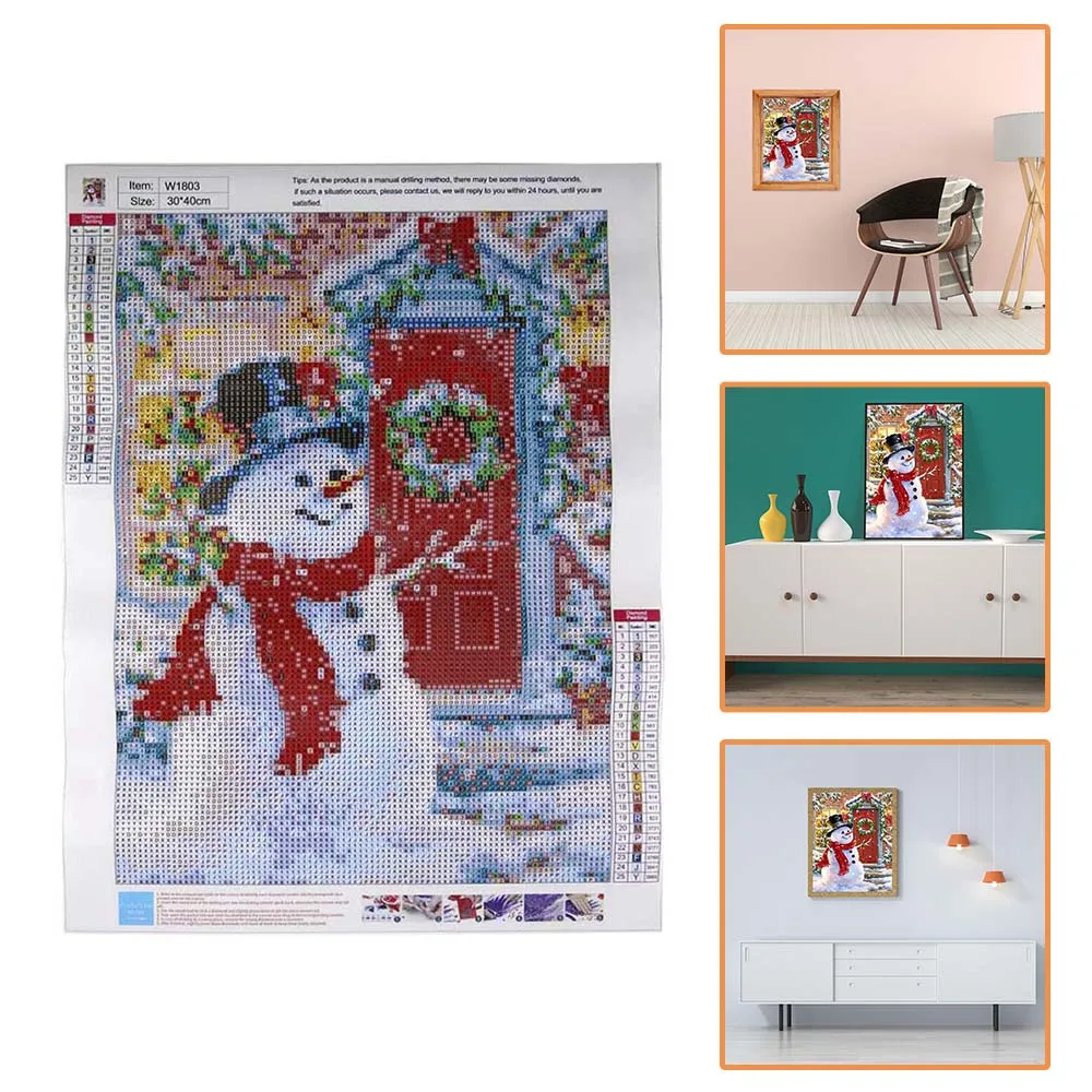

Kids Craft Painting Toy 5D Diamond Painting Set Christmas Drawing Snowman DIY Cross Stitch Paint Diamond Embroidery Rhinestone
