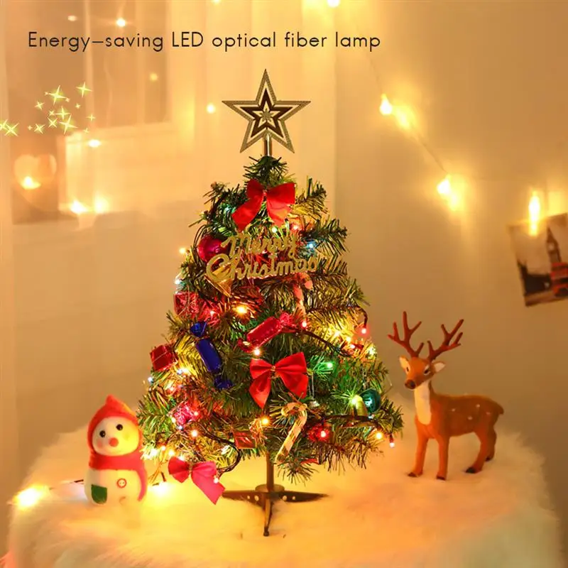 60cm Christmas Tree with LED Light and Ornament Table Decoration Xmas Party for Home Office Shop Window | Дом и сад