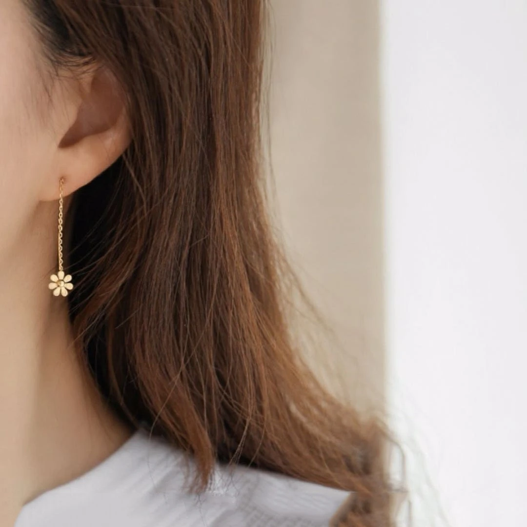 Женские серьги-цепочки из нержавеющей стали цвет розовое золото 2021 | Украшения и