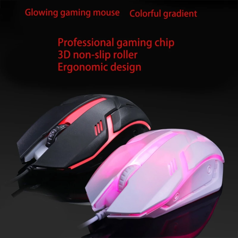 

Ergonomic Wired Gaming Mouse Button LED 1000 DPI USB Computer Mouse With Backlig