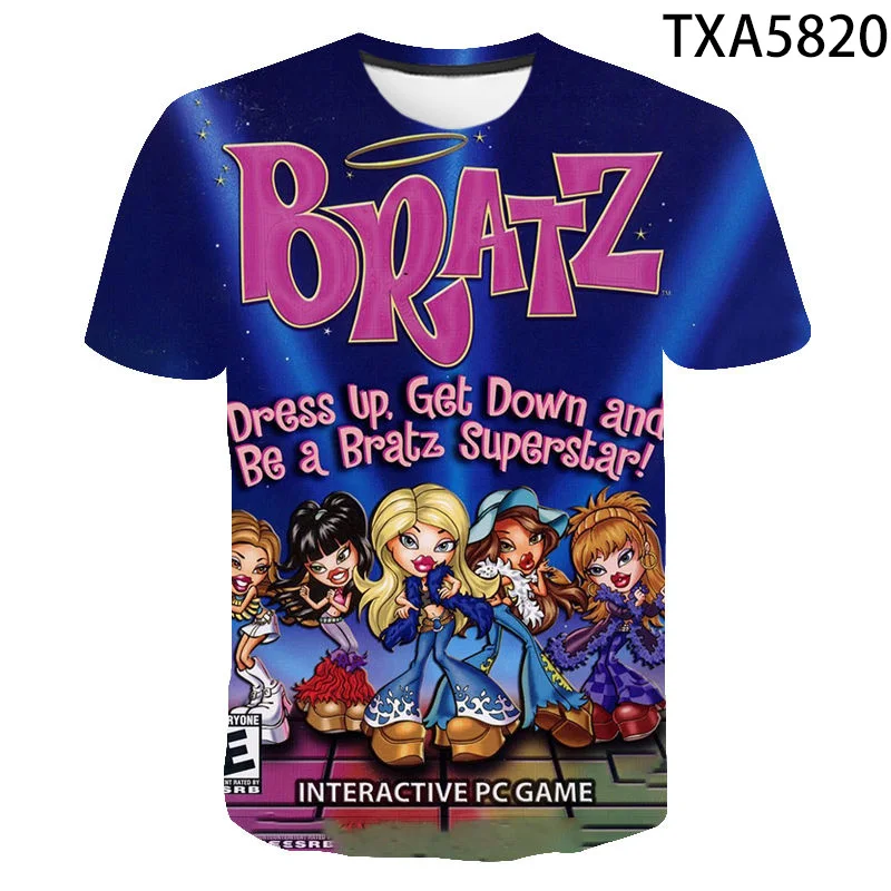 New Summer Movie Bratz 3D T Shirt Men Women Children Casual Fashion Streetwear Cool Boy Girl Kids Printed T-shirt Tops Tee