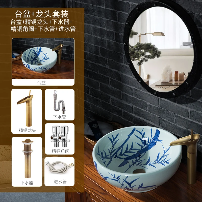 Художественная роспись цветы фарфоровая художественная столешница мойка