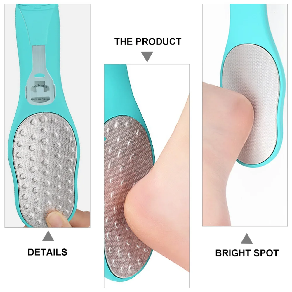 

1pc Stainless Steel Double Side Foot File Foot Care Tool for Adults (Sky-blue)