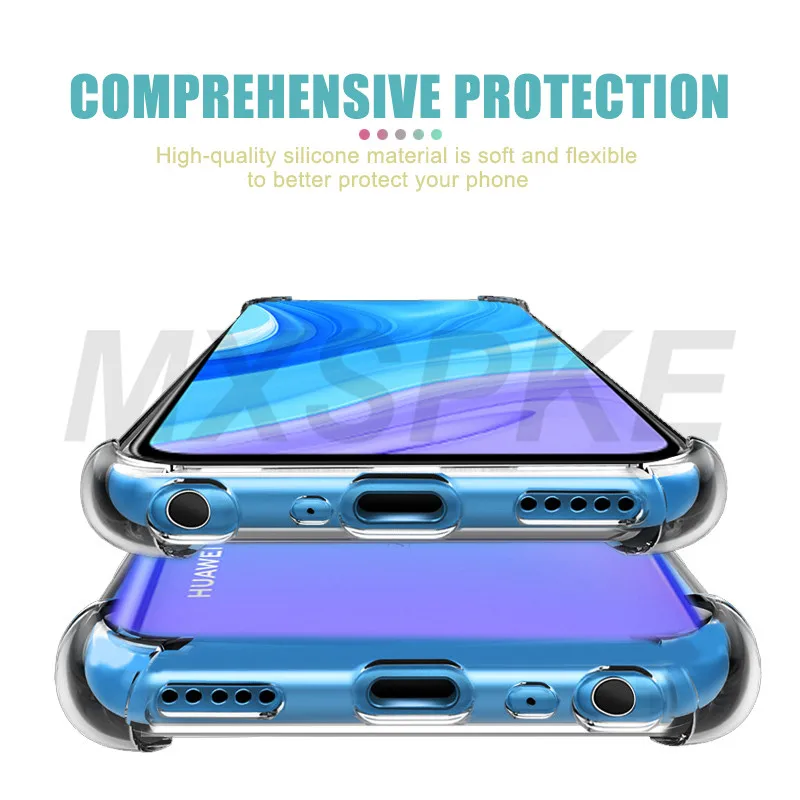 Роскошный прозрачный противоударный чехол для Huawei Y9 Y7 Y6 Y5 Prime 2018 Pro 2019 Y9S Lite