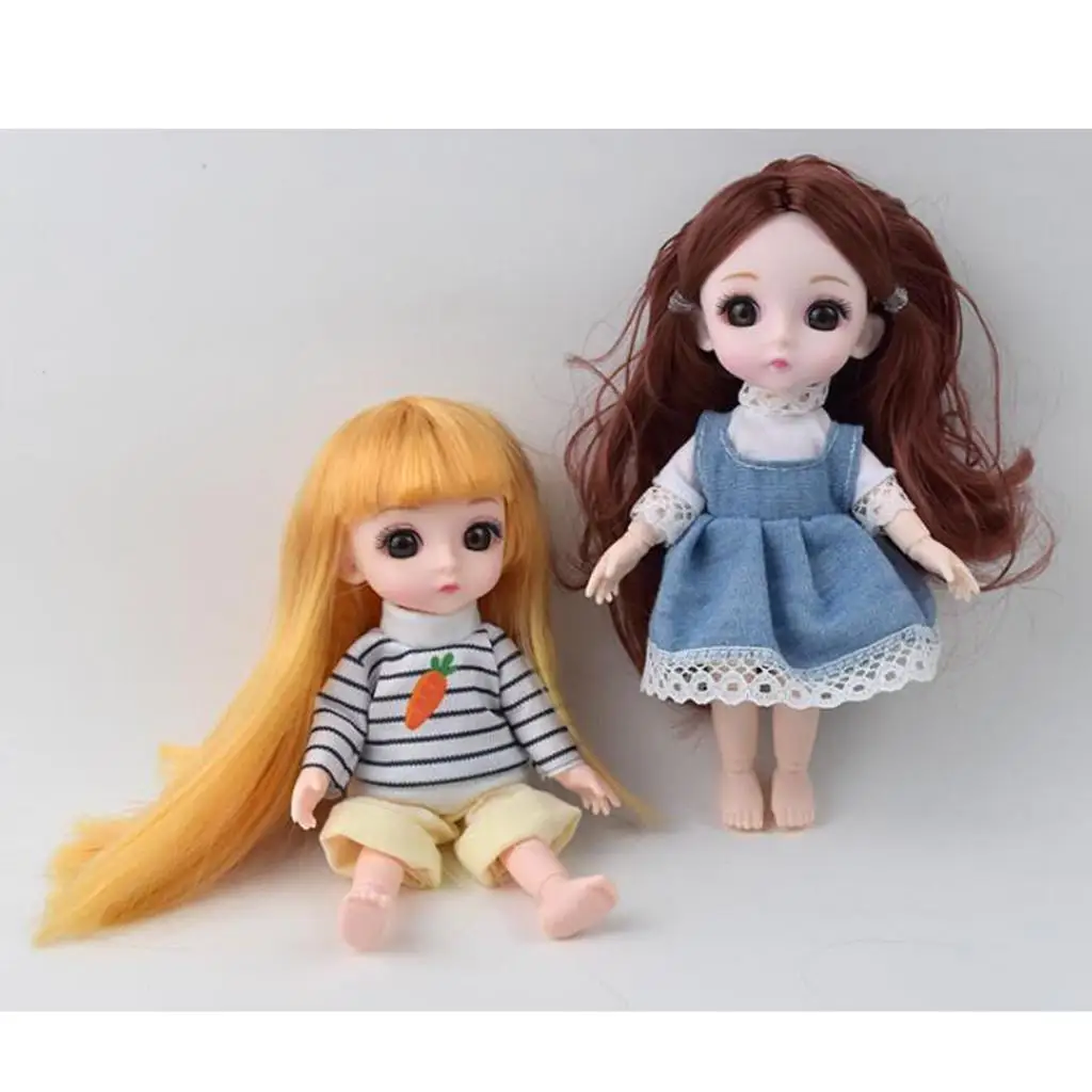 

15 Set Mini Girl Doll Dress Clothes Shoes Set Matching DIY Clothing Kids Toy