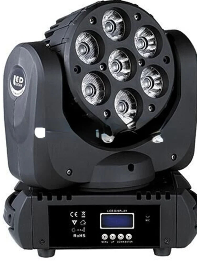 DMX512 сцсветильник свет s Светодиодный луч движущийся головной RGBW 7x12 Вт самый яркий