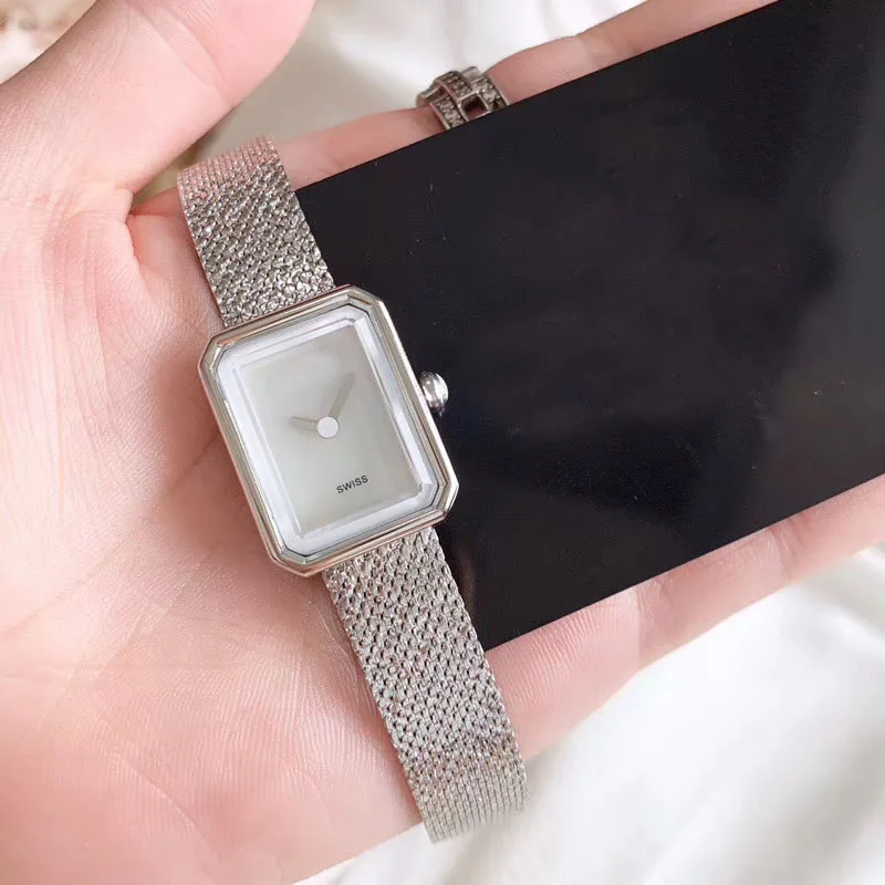 silver white Женский браслет montre кварцевые наручные часы Femme белые/черные прямоугольные часы серебро/желтый/розовое золото цвет для женщин - Цвет: silver white