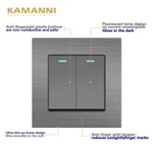KAMANNI выключатель с индикацией кнопка 1234 контакта кнопка с подсветкой сенсорные розетки и выключатели кнопочный настенный выключатель света 220в панно на стену металл Еu стандарт Улучшение дома переключатель света