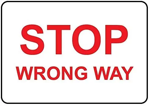 

Crysss Warning Sign Stop Wrong Way Road Sign Business Sign 8X12 Inches Aluminum Metal Sign
