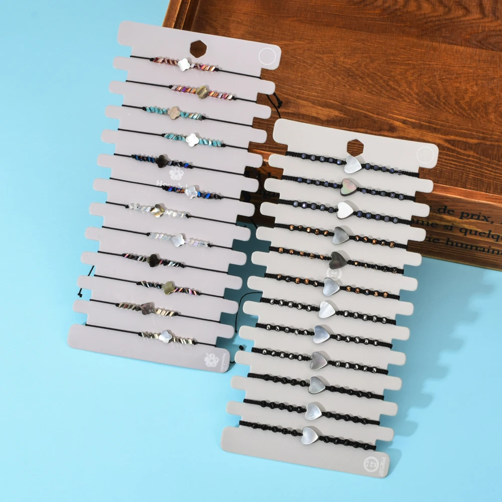 12 шт./компл. сердце бабочка цветок Звезда оболочка Шарм регулируемые браслеты