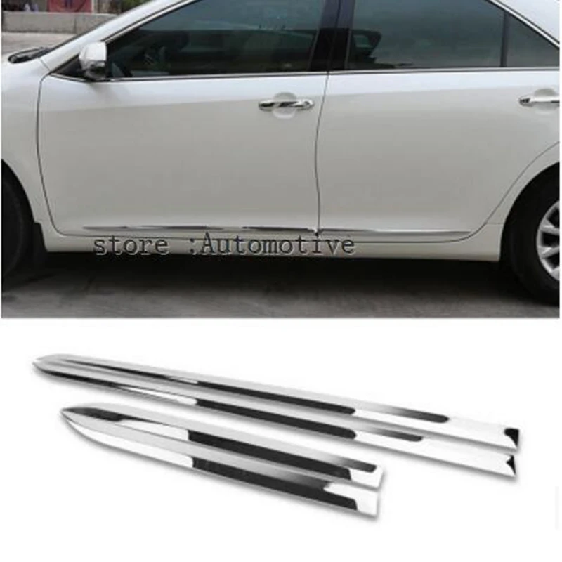 

4pcs ABS Chrome Side Door Body Molding Lid Cover Trim Fit For Toyota Camry 8th 2015 2016 2017