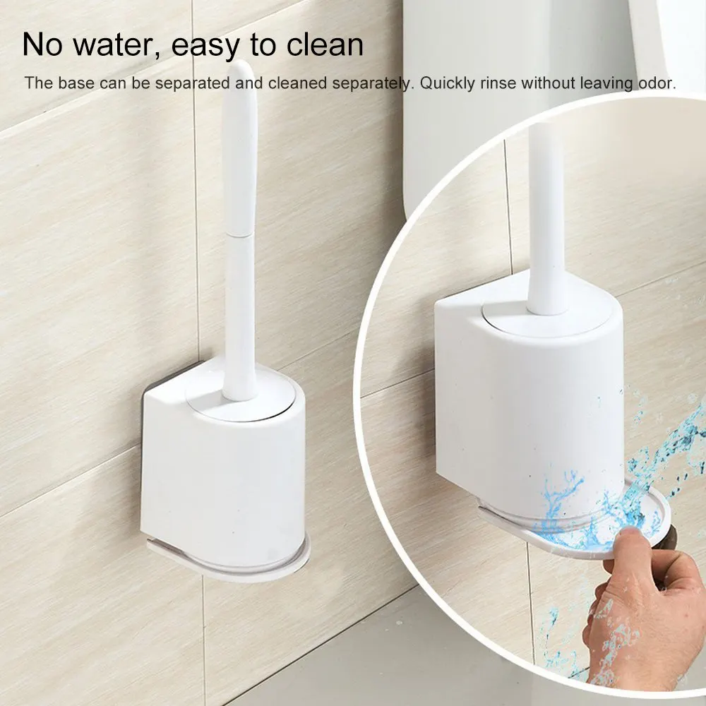 

Toilet Brush Set 304 stainless steel Toilet Brush and Holder Set Bathroom Cleaning Brush Holder Wall Mount Houseld Cleaning Tool