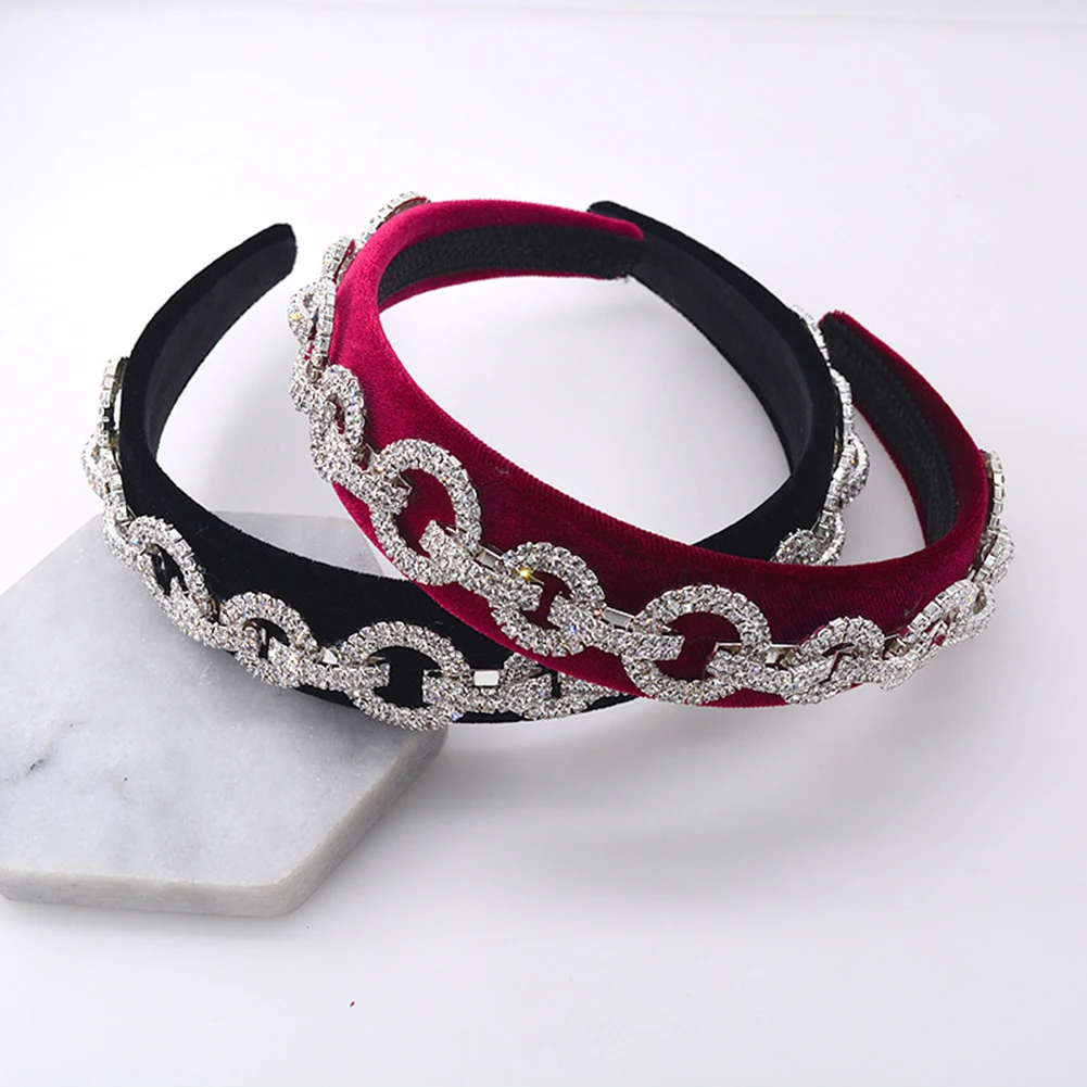

Water Drop Women Headband Jewelry Hair Accessory Solid Cocktail Round Holiday Gift Retro Daily Rhinestone Party Comfortable
