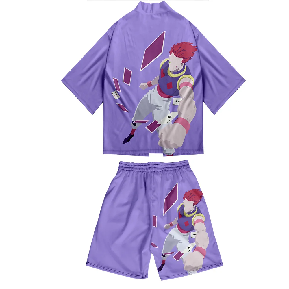 

Anime HXH Hunter X Hunter Hisoka 3D Print Kimono Cardigan Shirt Men Cosplay Costume Yukata Haori Traditional Japanese Clothing