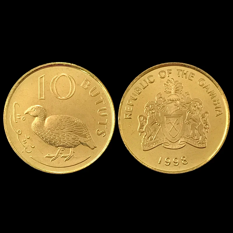 

Gambia 10 Layout, Single Piece Real Original Coins Collectibles Authentic Unc