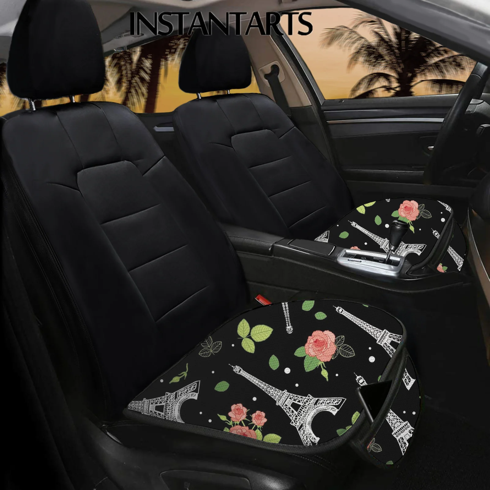 

Нескользящие Чехлы для автомобильных сидений INSTANTARTS с рисунком Эйфелевой башни