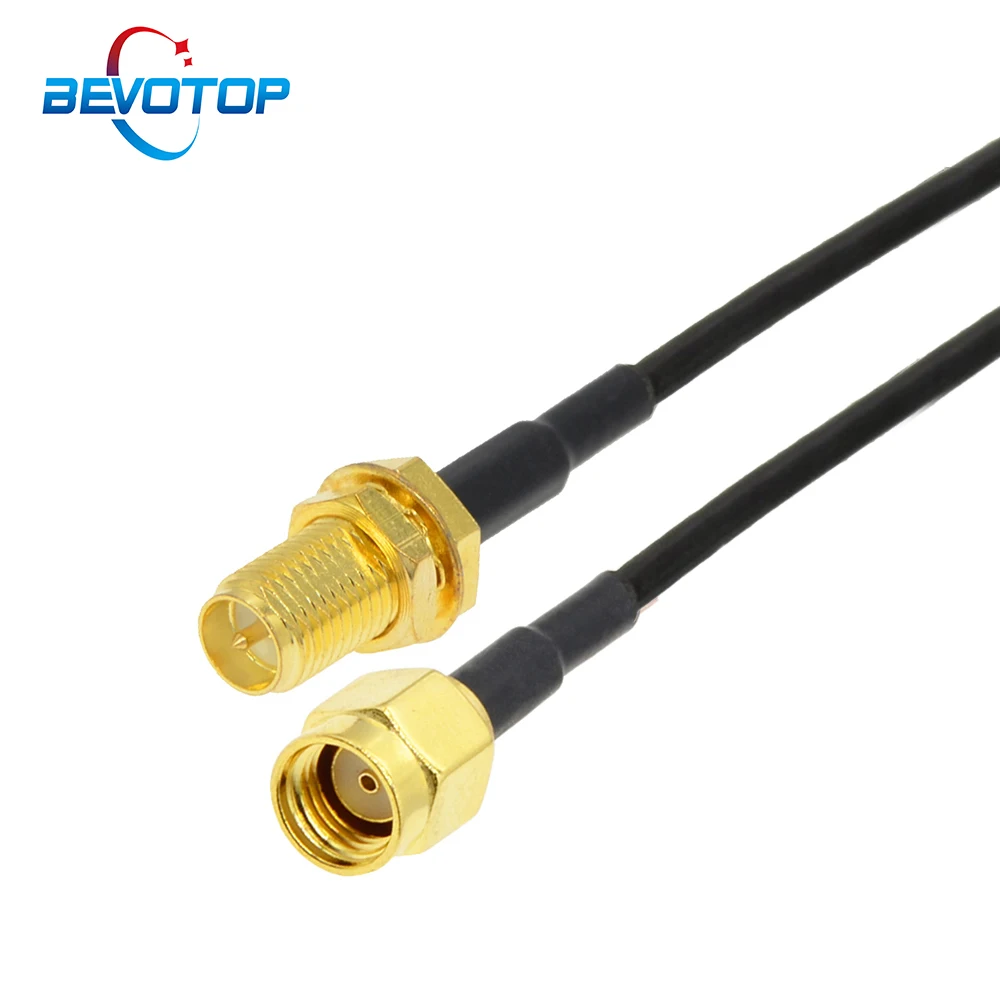 

RG316 RG174 Cable RP SMA Male to RP SMA Male Female Bulkhead Extension Coax Jumper Pigtail WIFI Router Antenna RF Coaxial Cable