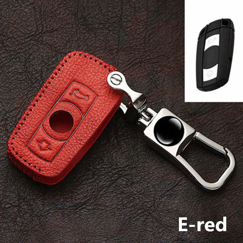 Чехол для автомобильного смарт ключа с кнопками из натуральной кожи защитный