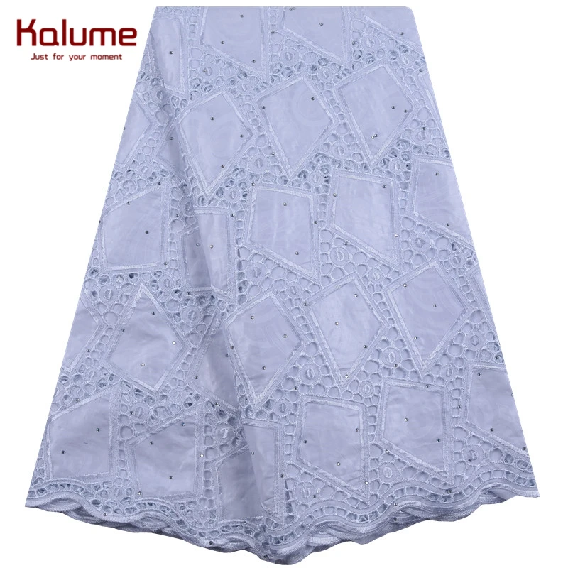 Калюме последние Базен Riche кружева чистый белый африканская Кружевная Ткань 5