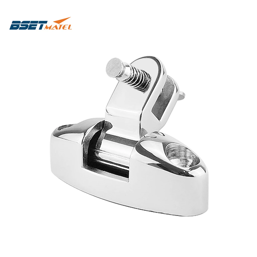 

Stainless Steel 316 Boat Bimini Top Mount Swivel Deck Hinge With Rubber Pad Quick Release Pin Marine Accessories