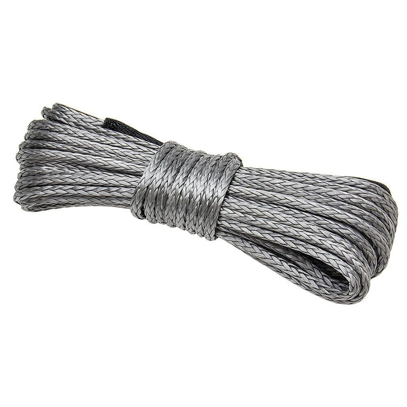 

Synthetic Winch Rope, 1/4 x 50Ft Synthetic Winch Rope Line Cable for ATV UTV SUV Truck Boat Winch