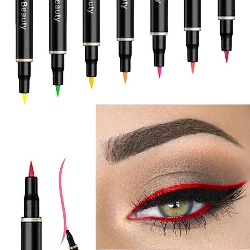 

DNM 12 Colors Liquid Eyeliner Pencil Waterproof Colorful Eye Liner Pen Highlight Neon Colorful Cat Eyes Makeup Tools TSLM