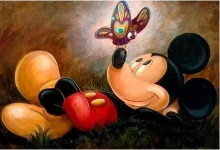 

5D квадратная/круглая алмазная живопись, украшение микки и бабочки, алмазная вышивка стразы, вышивка крестиком, украшение для дома