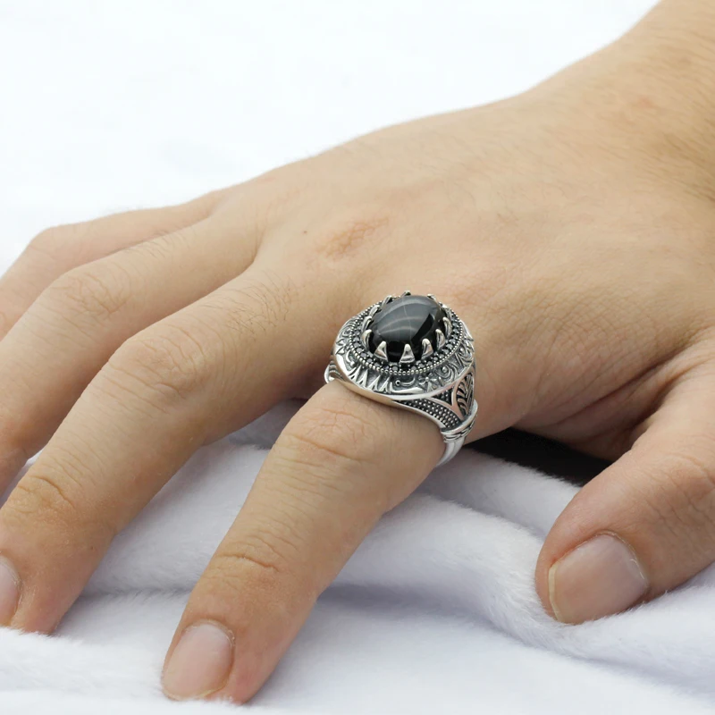 Кольцо мужское из серебра турецкое серебряное кольцо пробы инкрустация