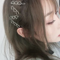 korean ins style hollow love heart hairpin barrettes sweet hair clips for woman girl fashion hair accessories 2021 new hairpins