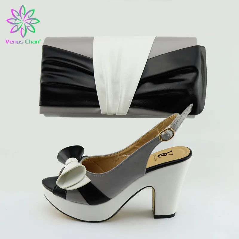 Модные туфли и подходящая сумка для нигеривечерние итальянские на высоком