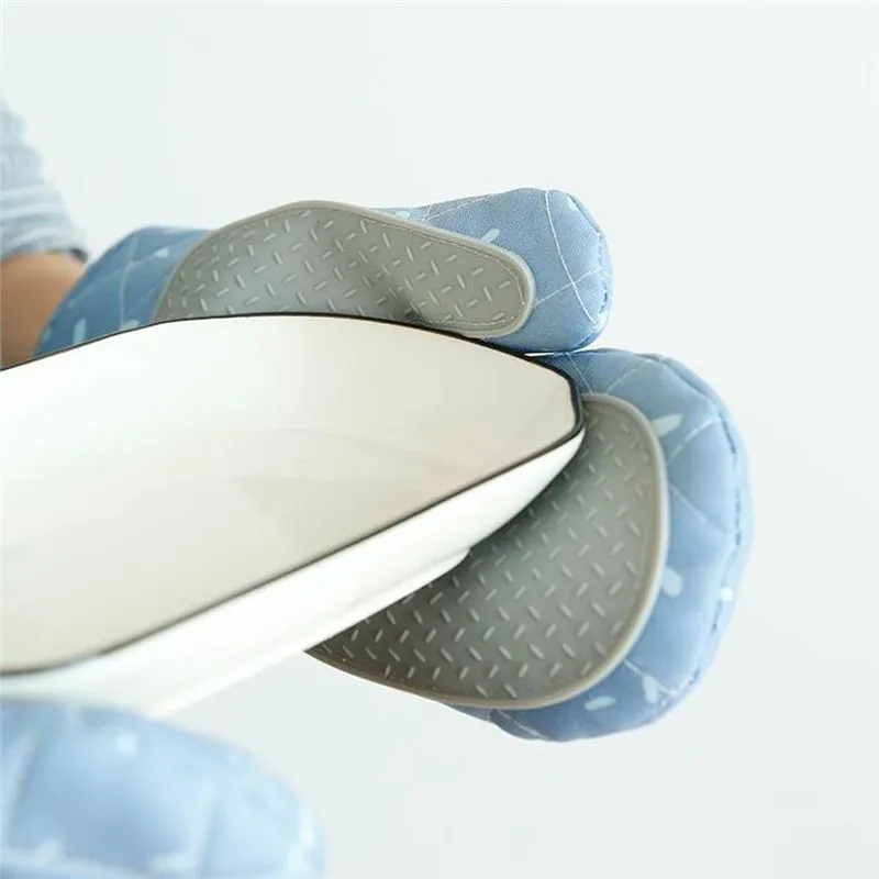 1 пара кухонных перчаток для микроволновки Нескользящие хлопковые перчатки