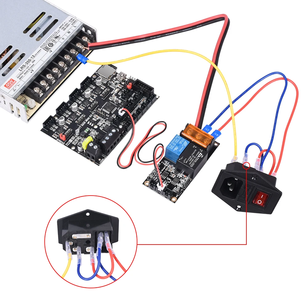 Реле BIGTREETECH V1.2 модуль мониторинга мощности + 10 А 250 В кулисный переключатель